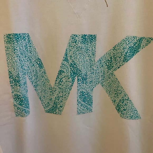 Michael Kors~ Crisp White/Turquoise Long Sleeve - Picture 3 of 4